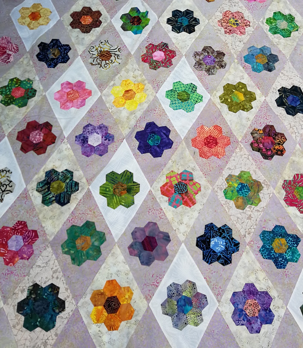 Quilting & Learning What a Combo! Kingfisher StitchAlong quilt top finished