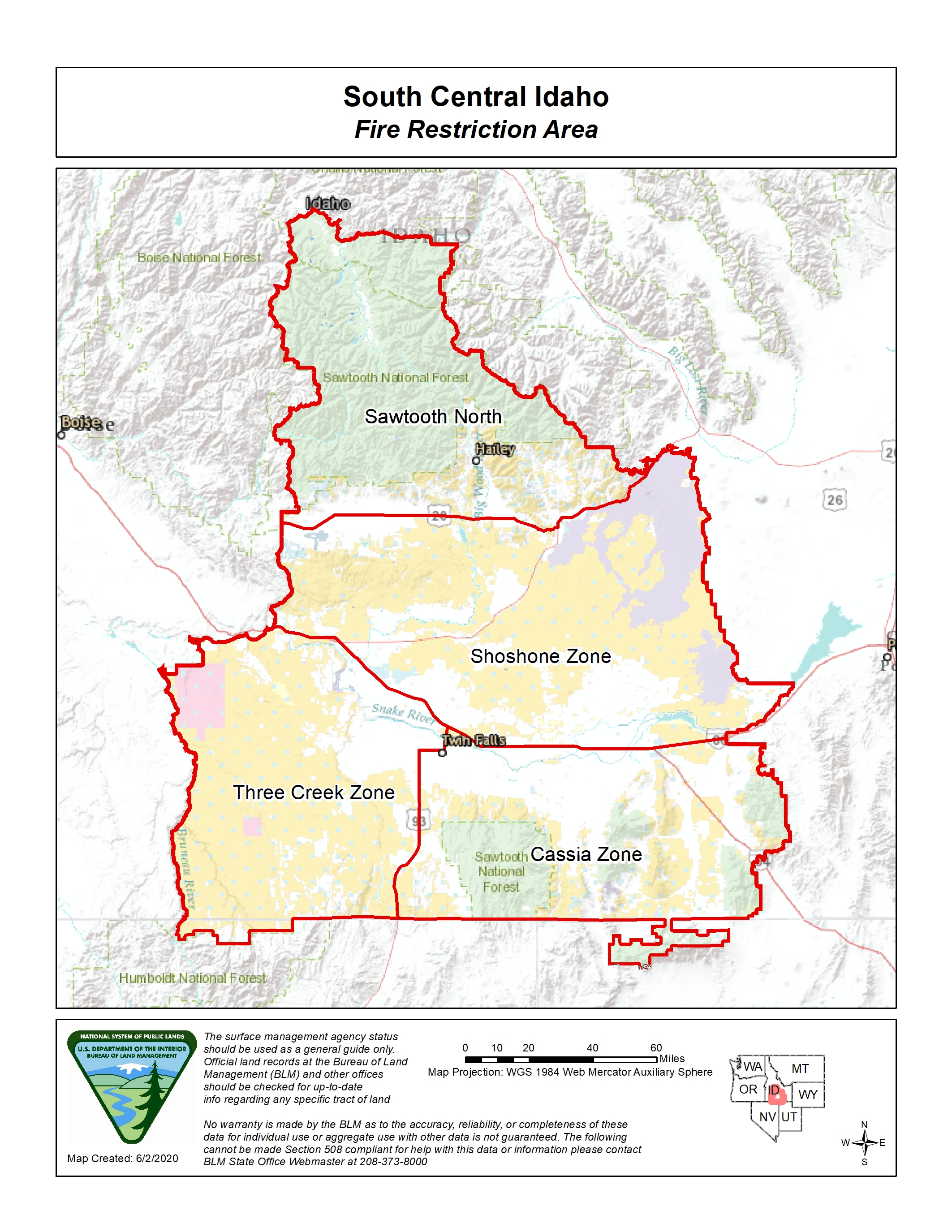 Idaho Fire Information South Central Fire Restrictions Area