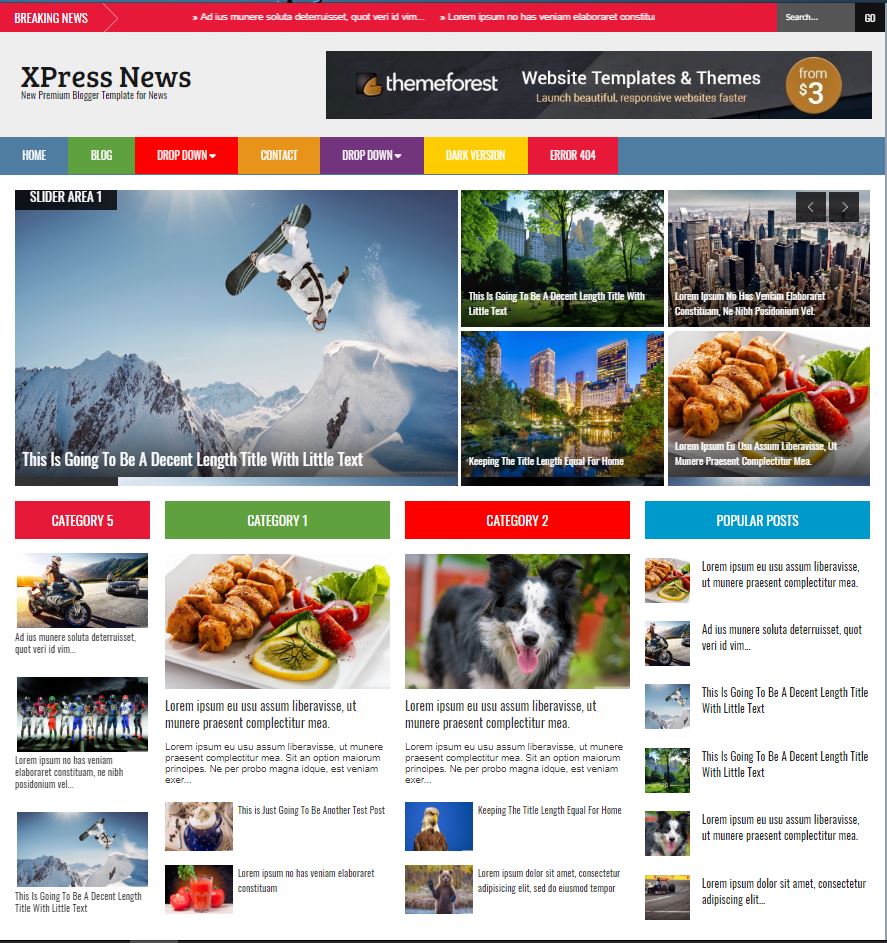 Premium Responsive Blogger Template Free Download Printable Templates