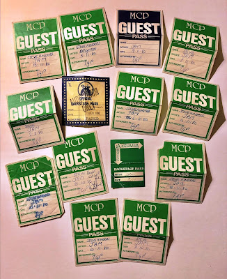 Back stage passes from the Sound Affects tour