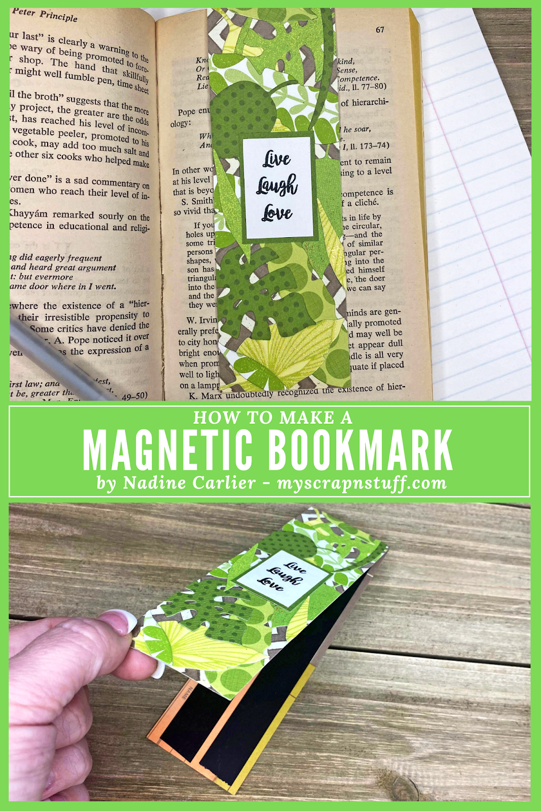 How To Make A Quick And Easy Bookmark Nadine Carlier