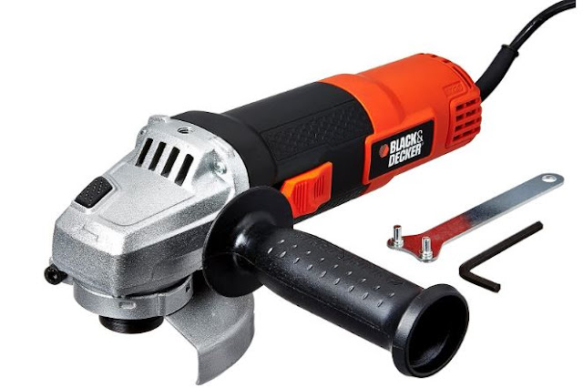 BLACK+DECKER G720 820W 4''/100mm Small Angle Grinder (Red & Black)