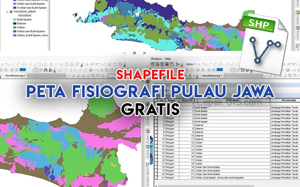 Shapefile Peta Fisiografi Pulau Jawa - SHP Gratis