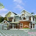 Modern mix roof house design in 2400 sq-ft