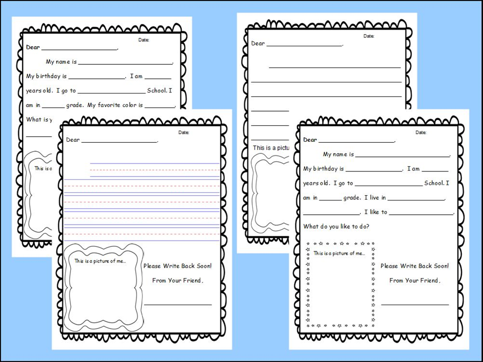 Pen Pal Letter Template