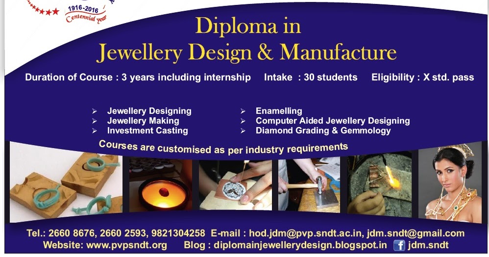 Degree / Diploma in Jewellery Design SNDTWU Admission is in Progress