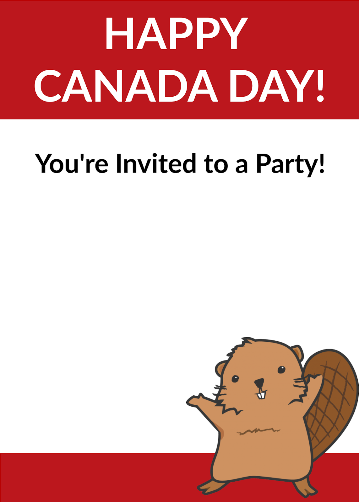 Musings of an Average Mom Canada Day Invitations