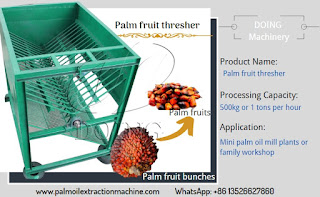 Palm fruti thresher machine