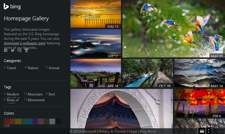 下載Bing搜尋引擎背景的專業攝影照片當作電腦桌布，Bing Homepage Gallery！