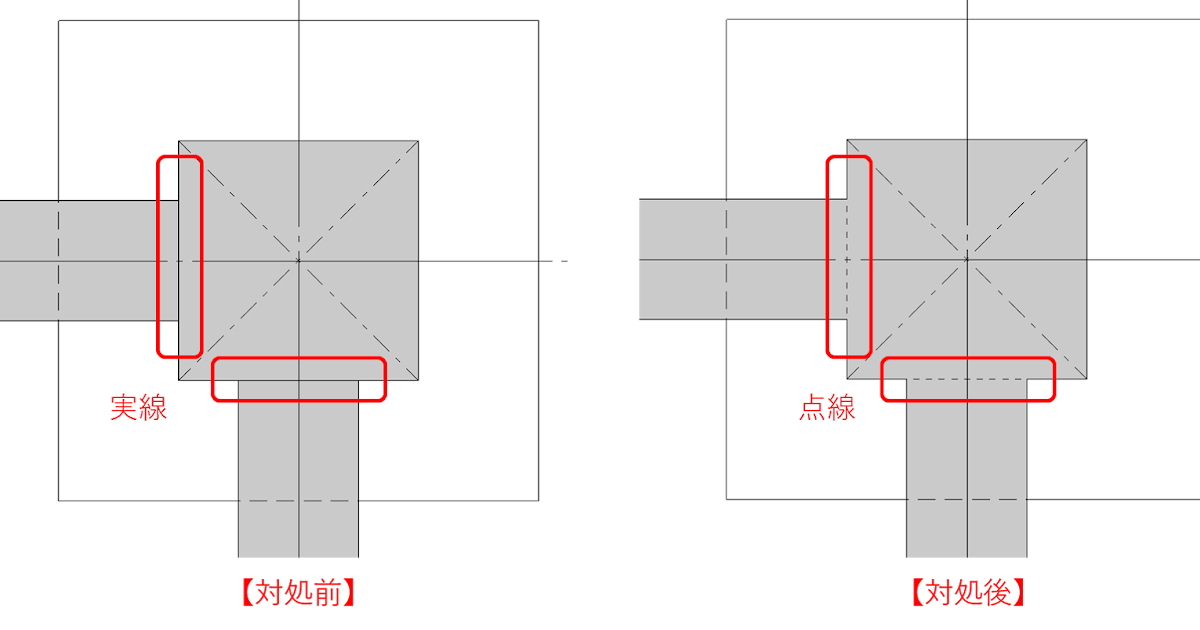 シェルパブログ Revit RC柱と梁の取合い