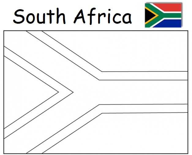 Geography Blog South Africa Flag Coloring Page