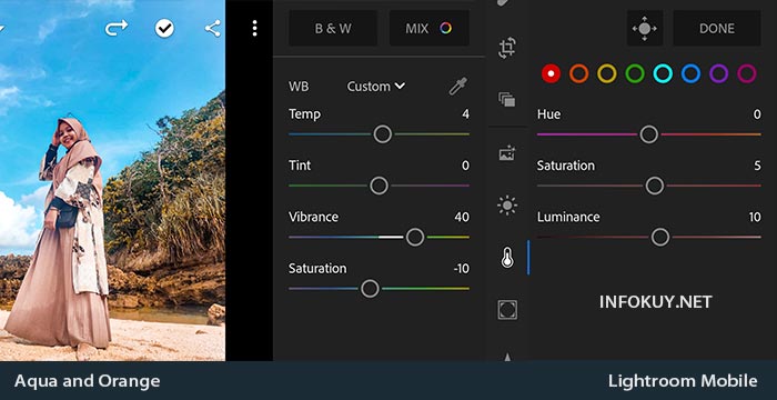 Rumus Lightroom Aqua and Orange, Tone Pilihan Gue ! Infokuy