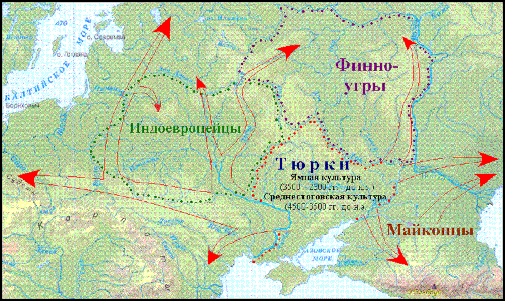 Карта расселения финно угорских народов