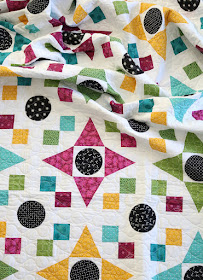 Game Night quilt pattern found in the Fresh Fat Quarter Quilts book by Andy Knowlton of A Bright Corner - a bold, bright, modern quilt