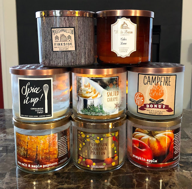 Bath & Body Works Fall Candles Empties Review Blue Skies for Me Please