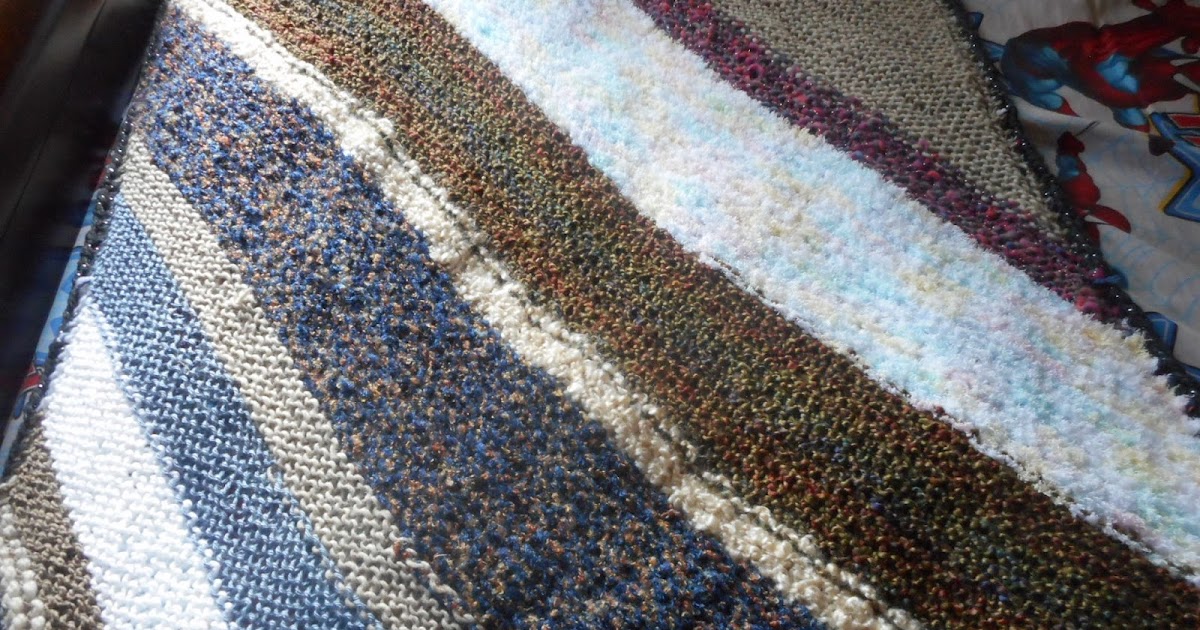 Knitting Nelly's Yarn Cache June 2017 Donation Blanket