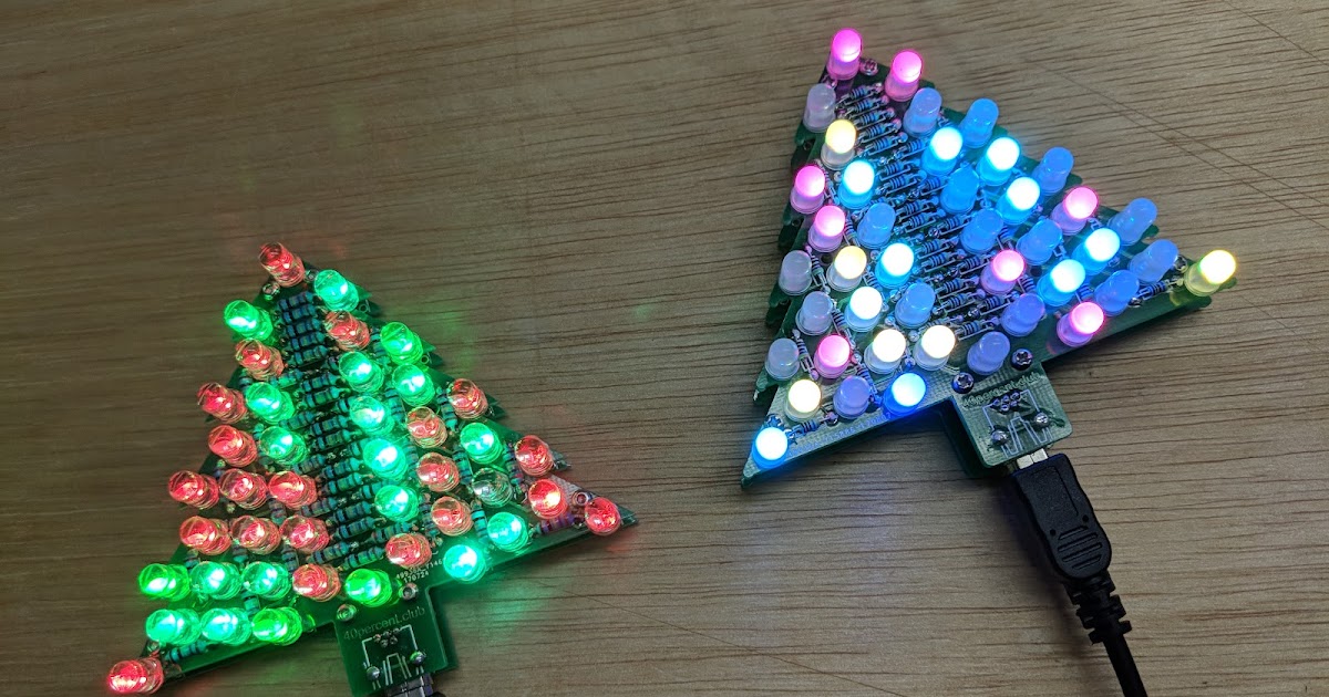 40 Keyboards Christmas Tree PCB