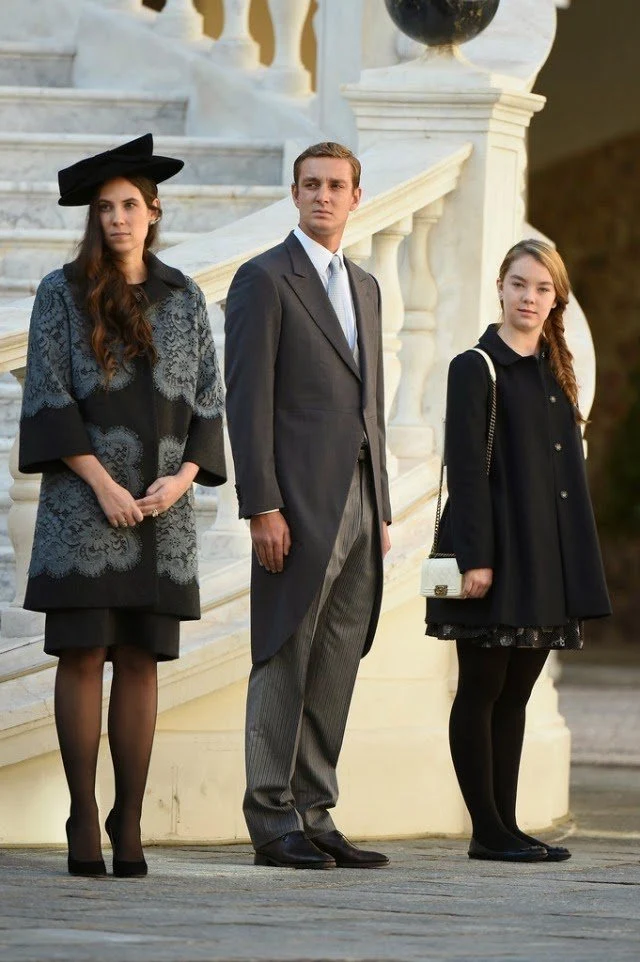 rincess Caroline of Hanover, Sacha Casiraghi and Andrea Casiraghi attend the Monaco National Day Celebrations in the Monaco Palace Courtyard