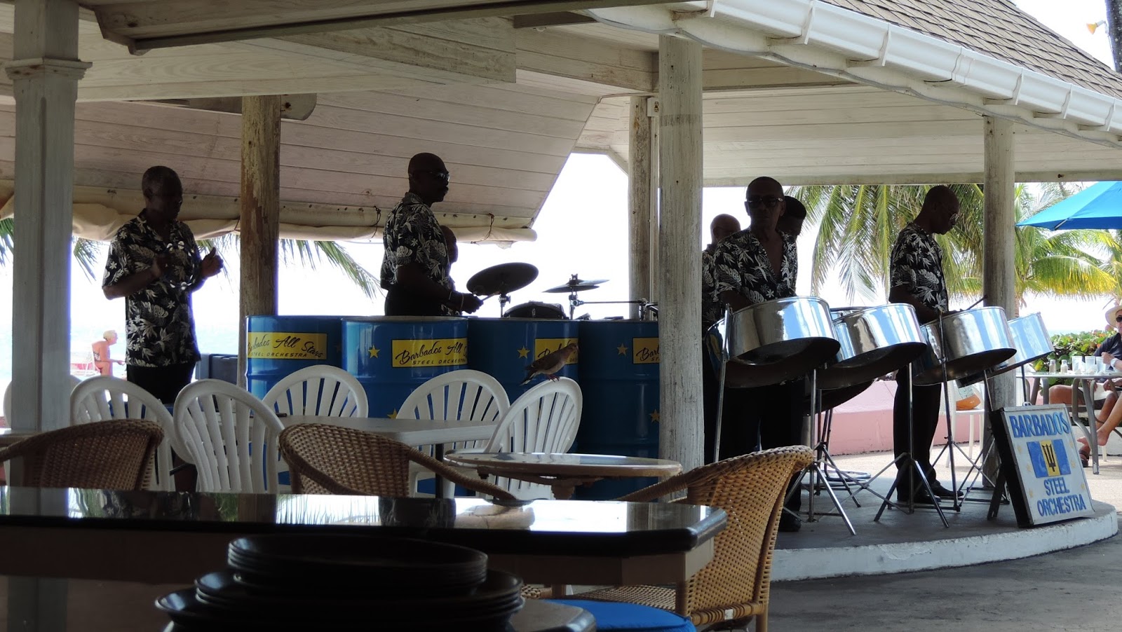 Travel with Kevin and Ruth Barbados steel pan drum band and new friends!