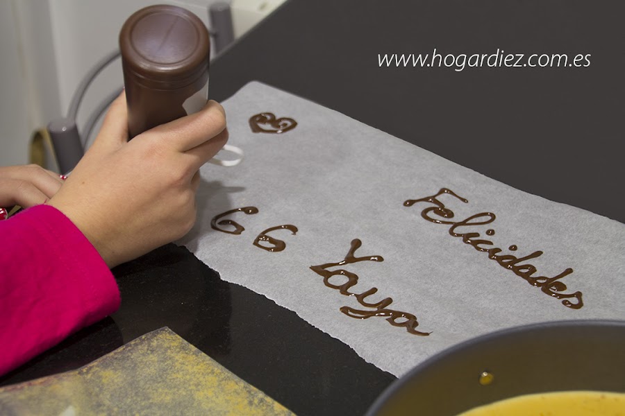 Cómo dibujar con chocolate