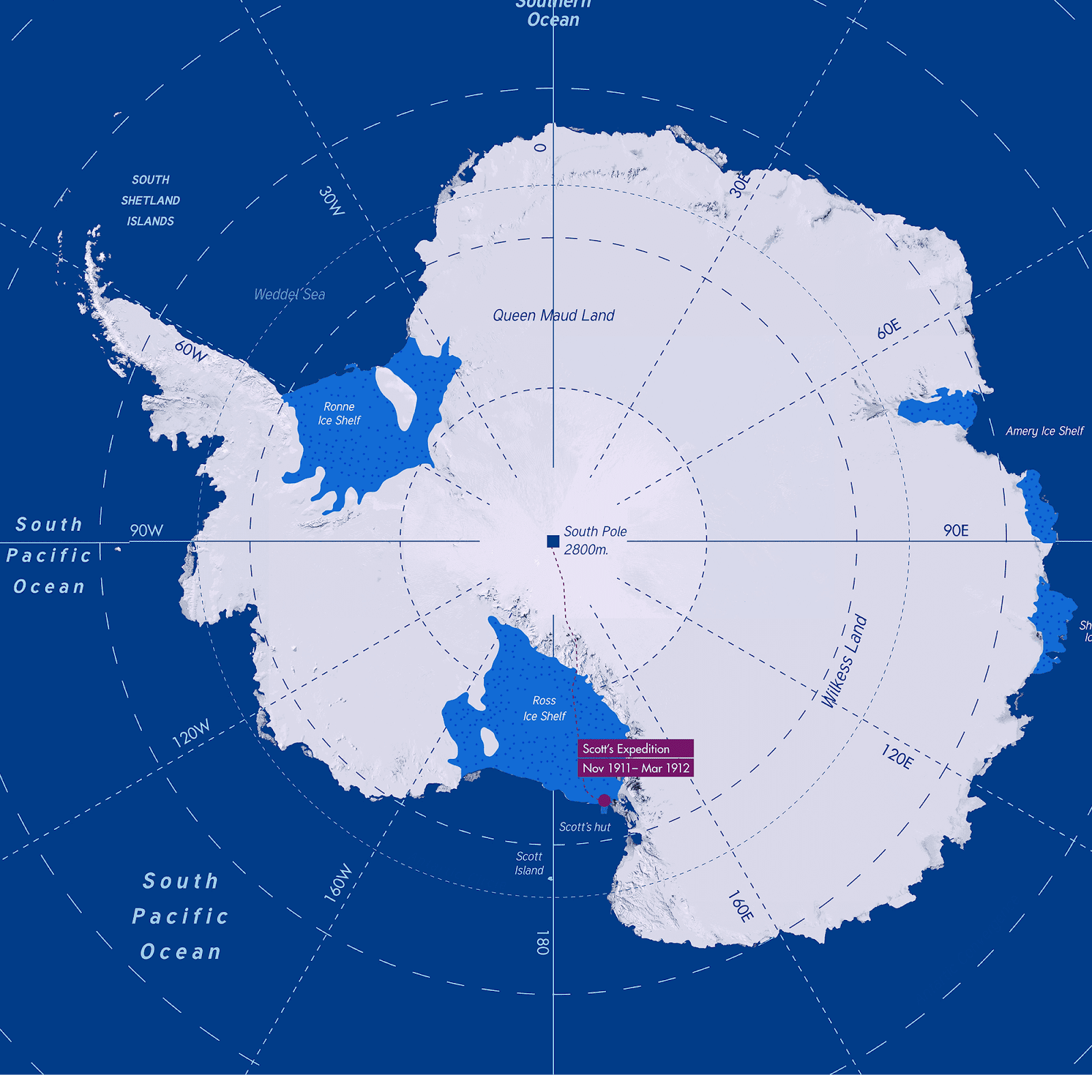 Где находится географический южный полюс. Северный полюс на карте. Южный полюс на карте. Антарктида на карте.