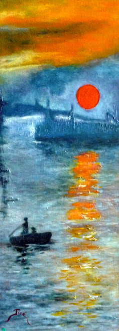 Soleil levant  d'après C. Monet - Origine du mouvement Impressioniste - Jicé