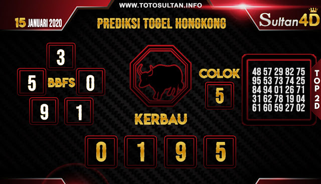 PREDIKSI TOGEL HONGKONG SULTAN4D 15 JANUARI 2020
