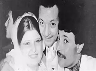 صور نادرة تجمع أحمد دياب وزوجته  قسمت وحماه رشدي أباظة