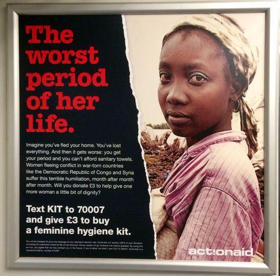 Worst Period of Her Life - Action Aid - Poster - women in need - periods - sanitary products - help - young women