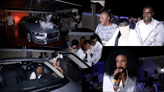 Gospel Musician Ohemaa Mercy gets a surprise Jaguar Car as a birthday gift from her husband -gospel hypers