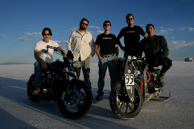 Confederate team at the BUB speed trials on the Bonneville Salt Flats, August 2004