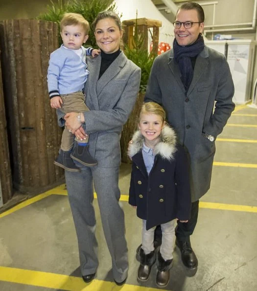Prince Daniel, Princess Estelle and Prince Oscar. Crown Princess Victoria wore suit from Erdem x H&M collection