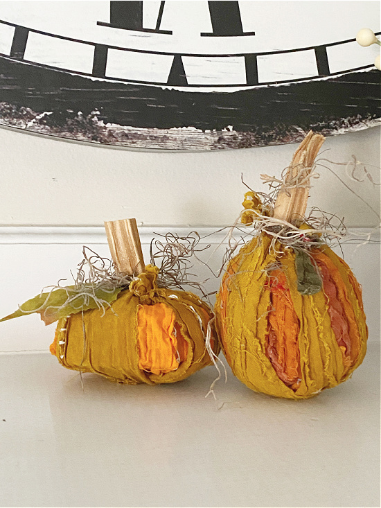 Recycled Rag Pumpkins for Fall