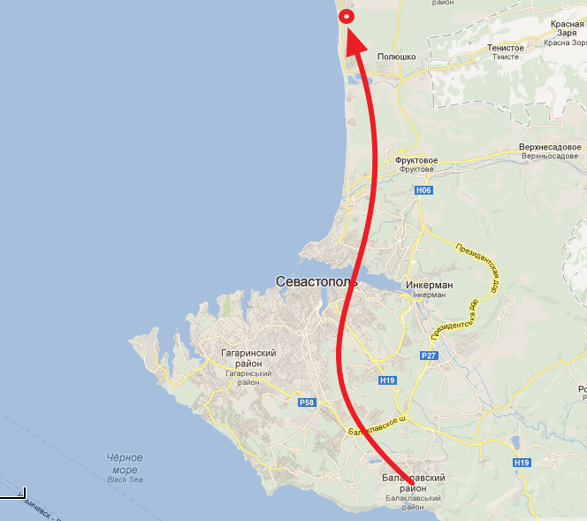 Севастополь село гончарное карта