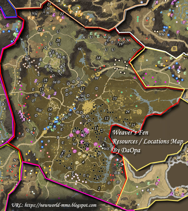 New World Weaver's Fen Map