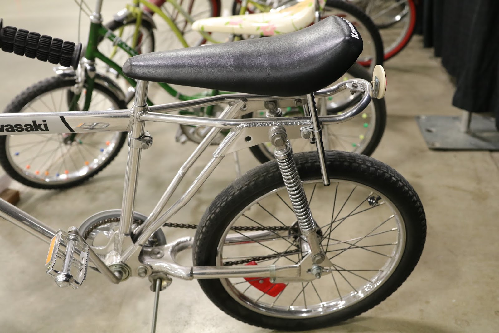 OldMotoDude 1975 Kawasaki Bicycle on display at the 2019 Idaho Vintage