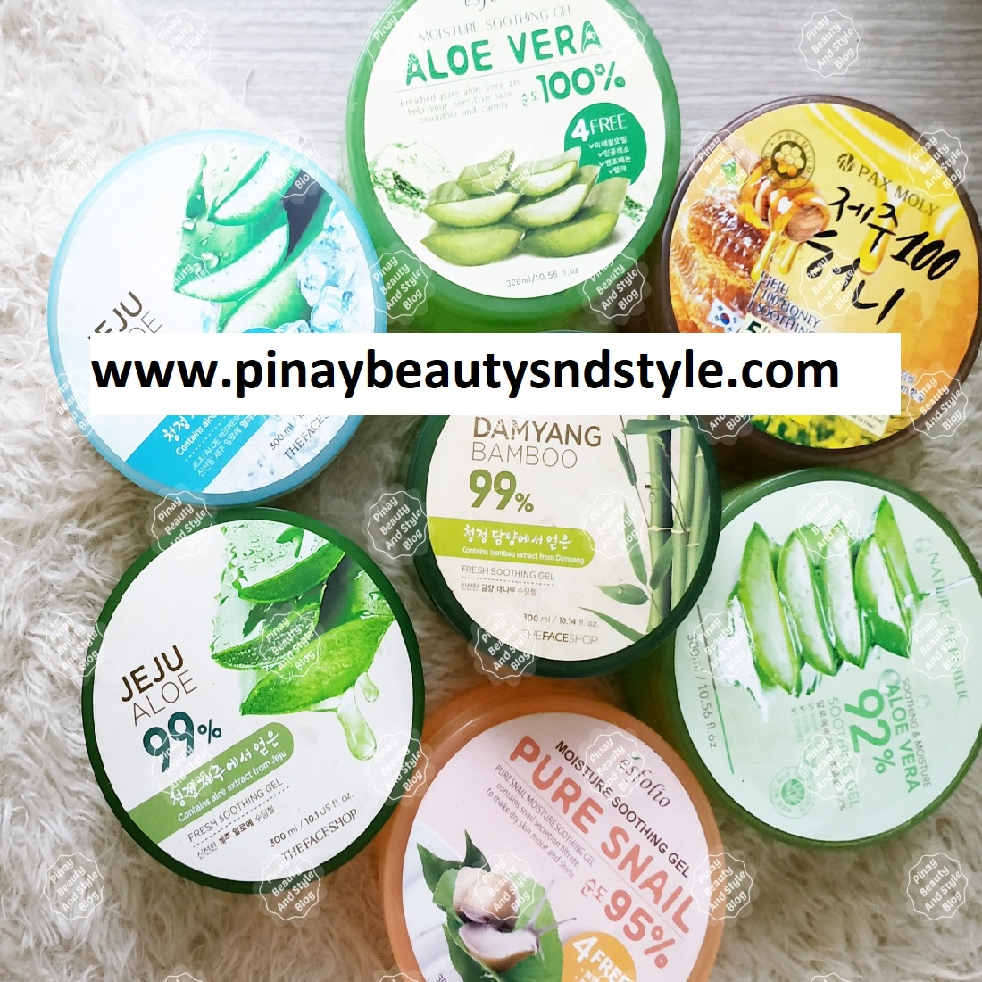 Pinay Beauty and Style: Best Soothing Gel Battle! I Compared 7 Soothing Gels Know Which is The Best! #TheFaceShop #NatureRepublic #Esfolio #PaxMoly