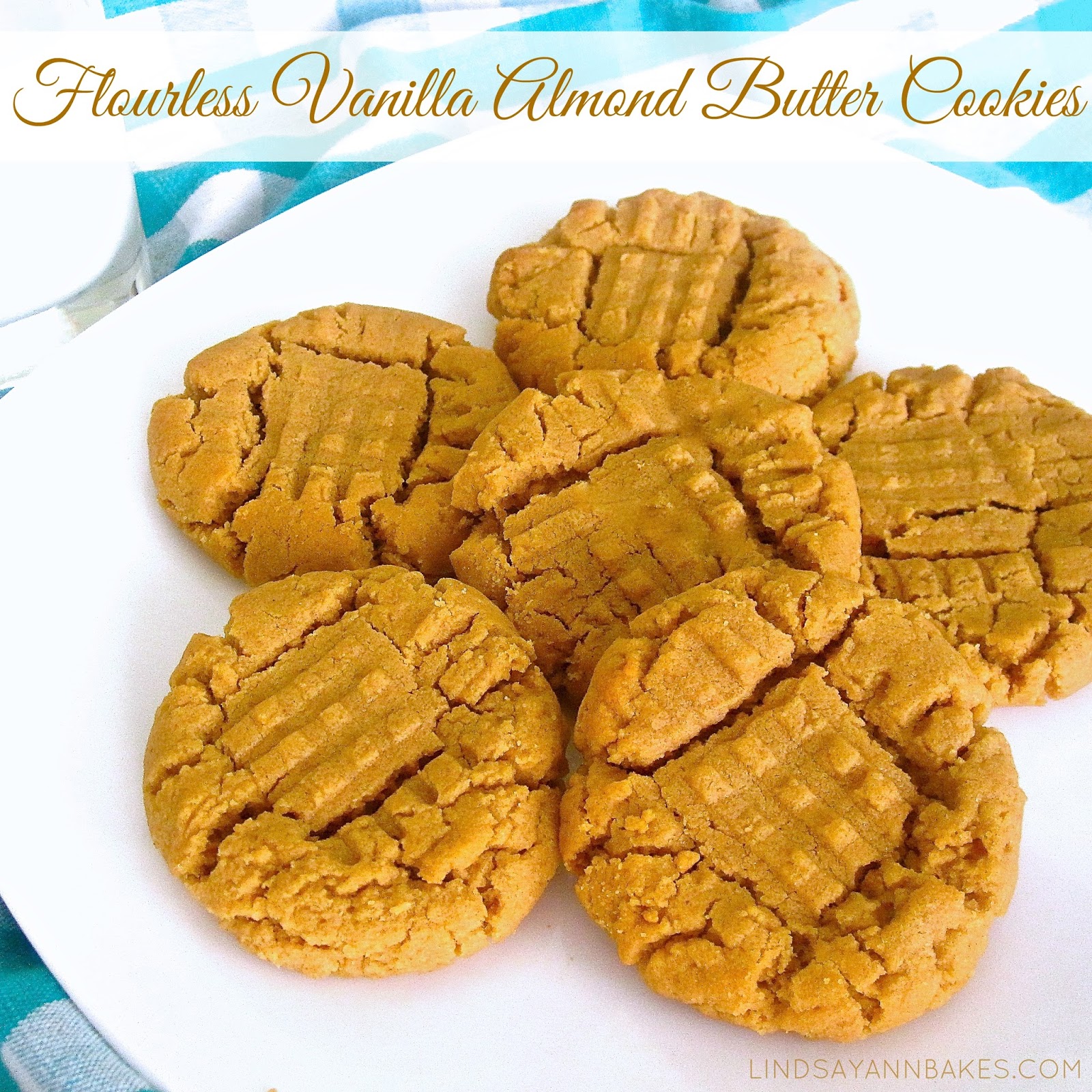 Flourless Vanilla Almond Butter Cookies (glutenfree, peanutfree
