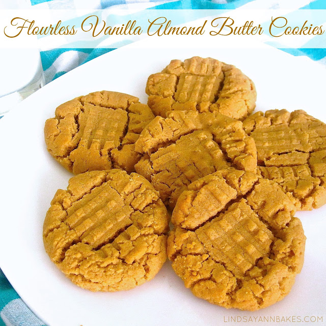 Flourless Vanilla Almond Butter Cookies (glutenfree, peanutfree, dairyfree) The Lindsay Ann