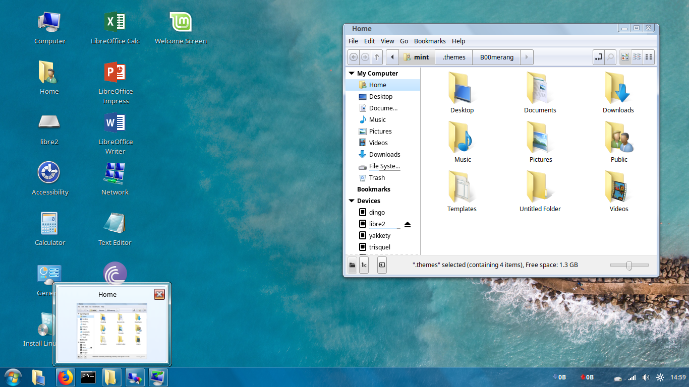 Linux Mint With Windows 7 Theme