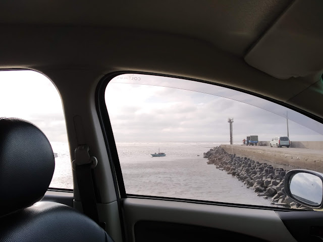 三條崙漁港 | 海堤上 | 在車上看風景
