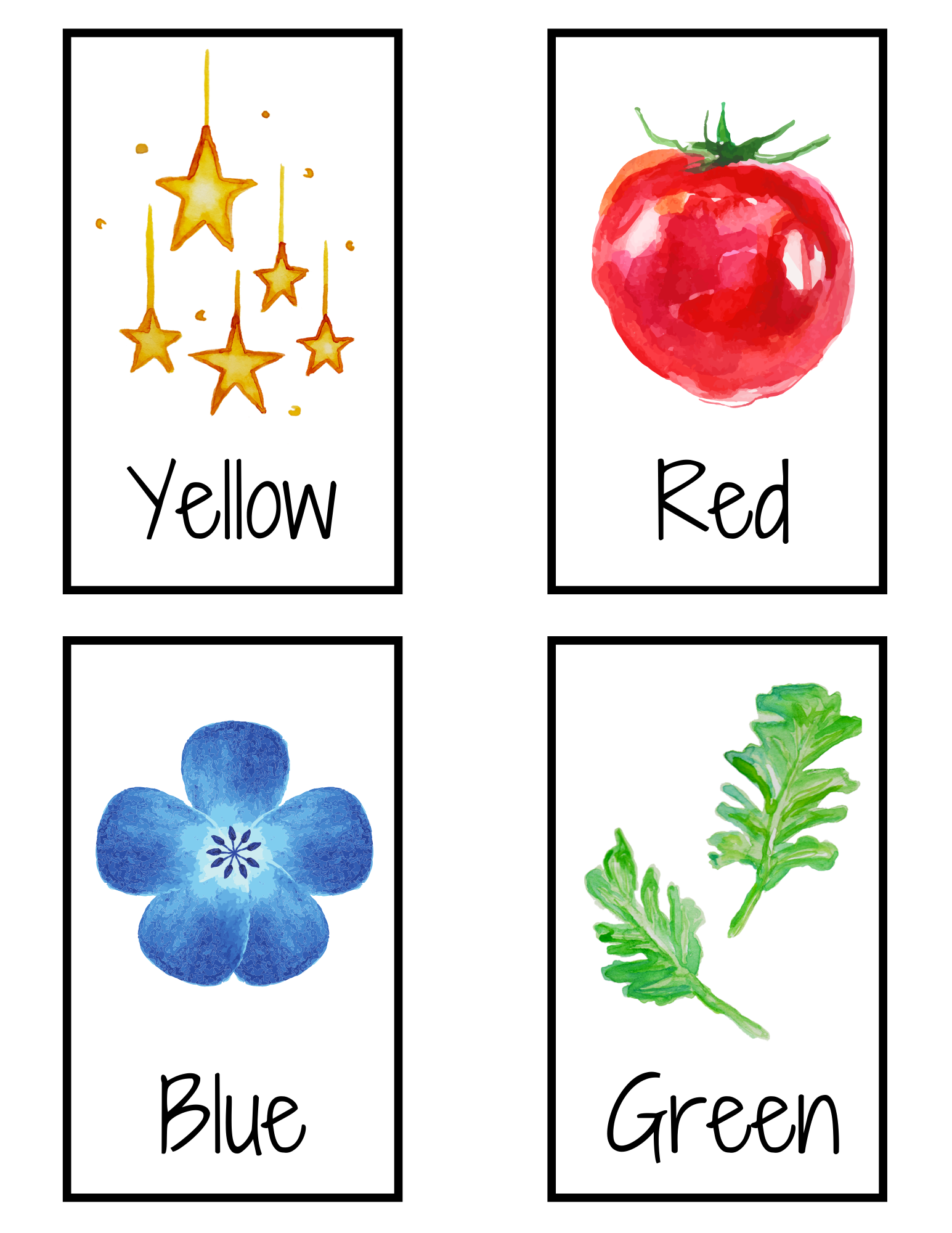 Free Color Flashcards Printable