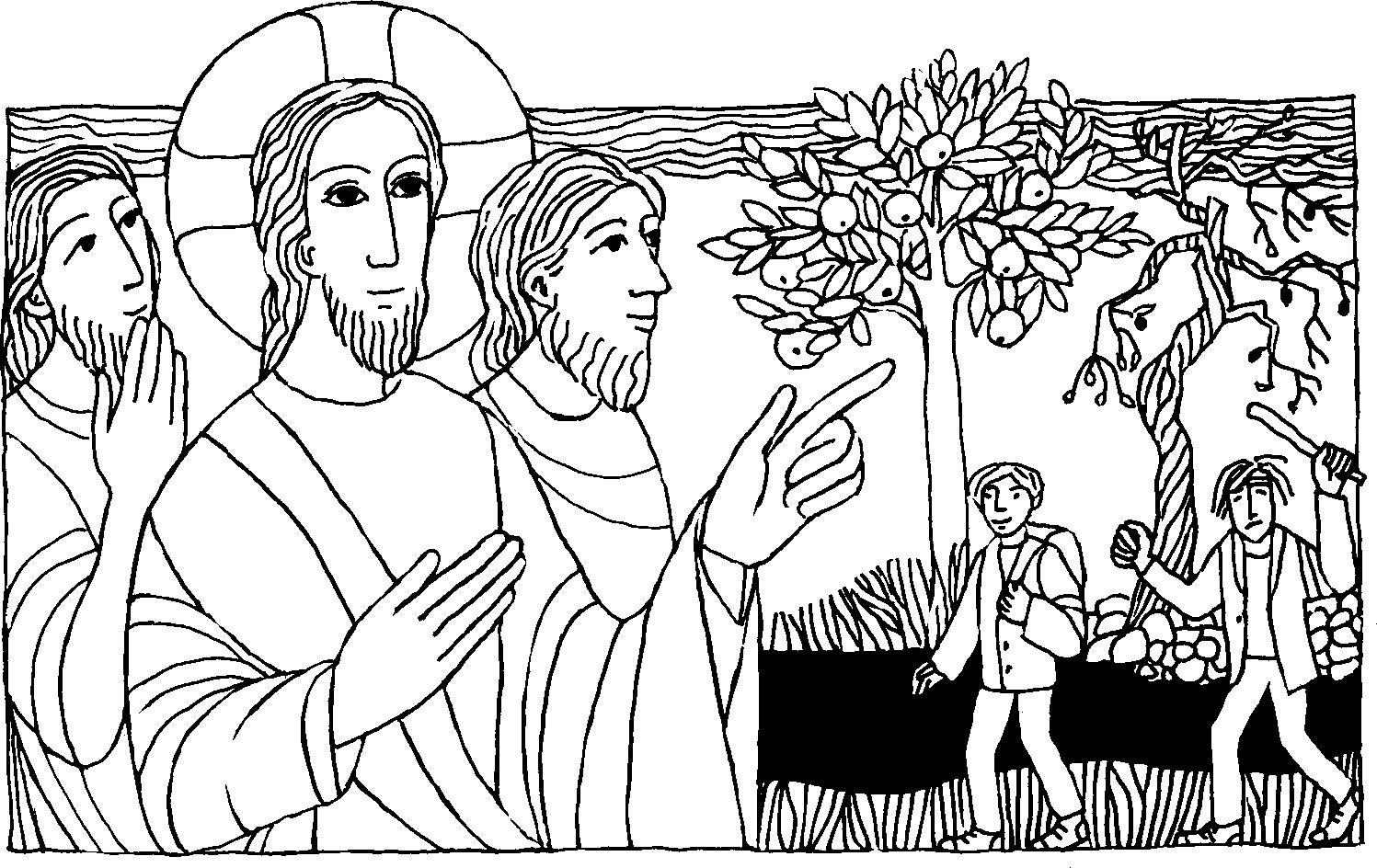 Historias Biblicas para colorear ~ Dibujos Cristianos Para Colorear