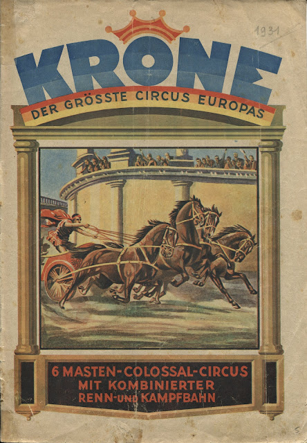 programme papier anvie du cirque Allemand Krone 