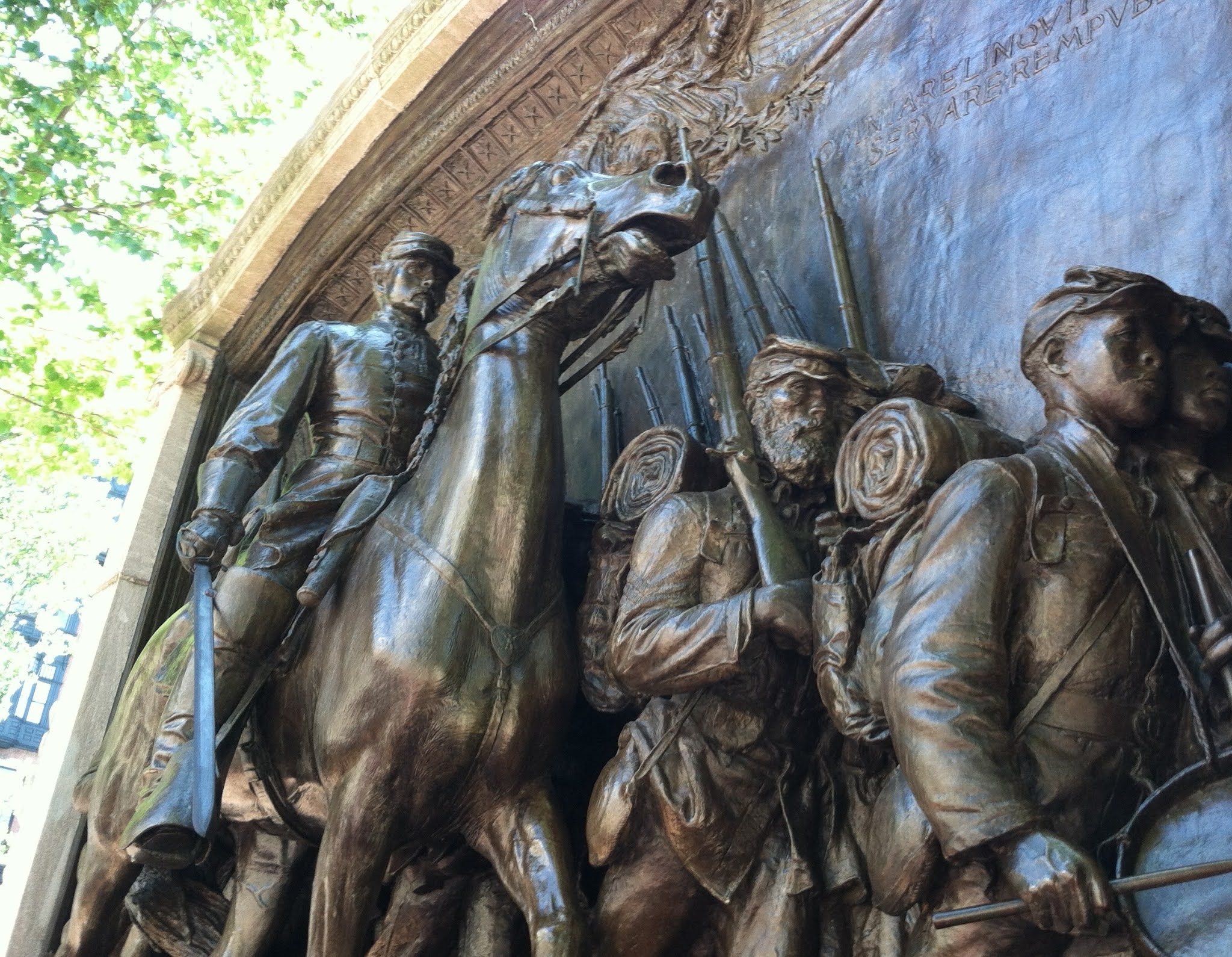 The Civil War Picket 54th Massachusetts memorial back in Boston Common