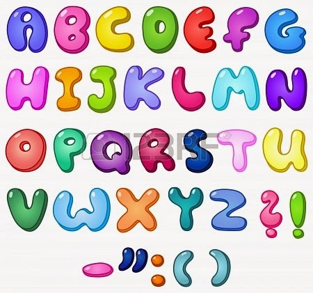 Moldes de letras colores - Imagui