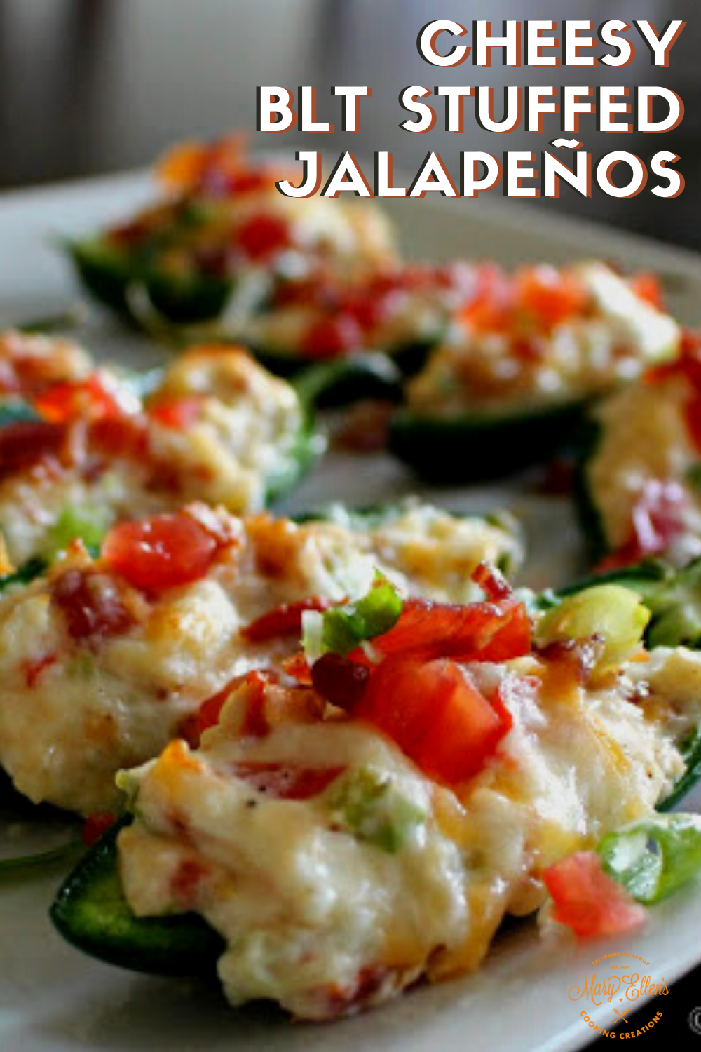 Mary Ellen's Cooking Creations: Cheesy BLT Stuffed Jalapenos