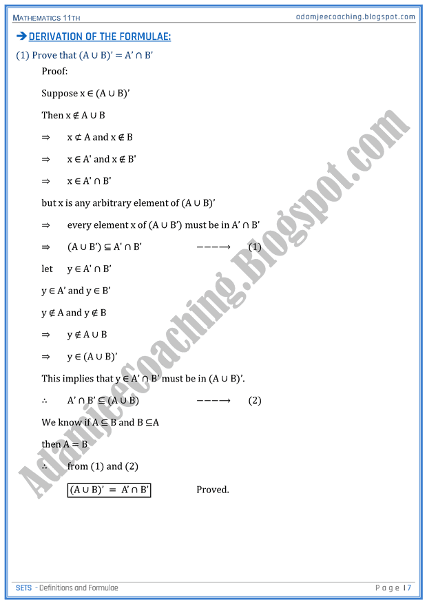what is set in mathematics definition