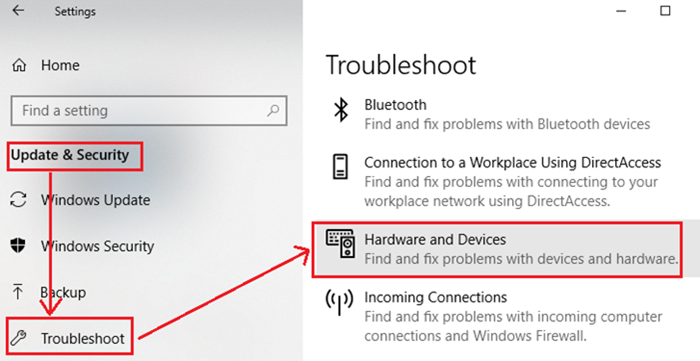 Solucionadores de problemas de Windows para espacios de almacenamiento de paridad