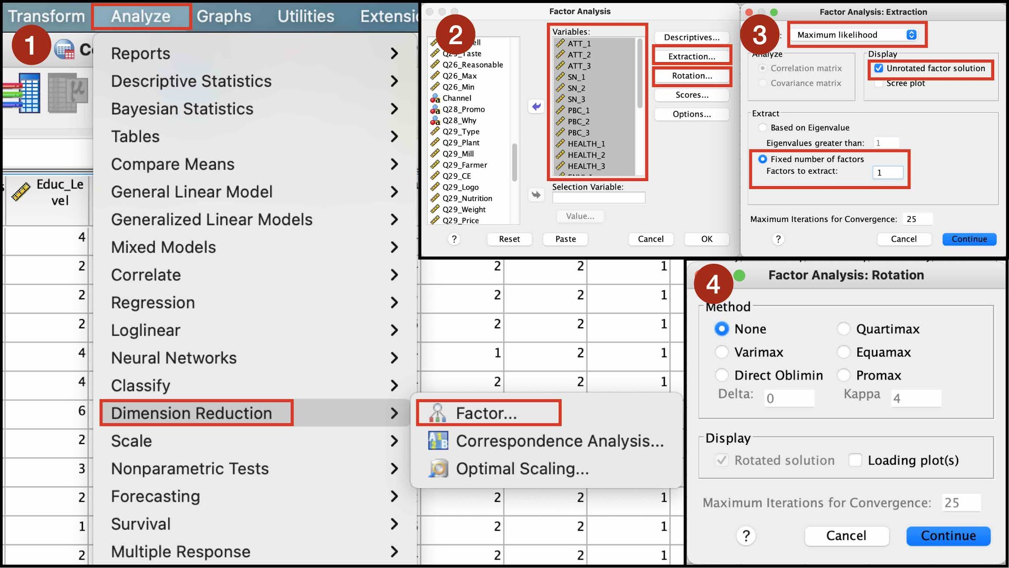 How To Do Harman S Single Factor Test In Spss